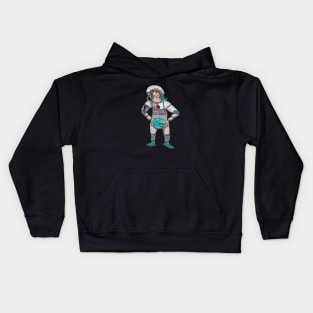 Astronaut with earth in hands Kids Hoodie